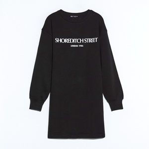 ZARA - Slogan Sweatshirt Dress